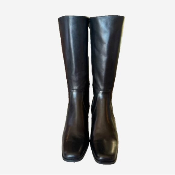 Sudini Torrey Black Napa Calf Italian Leather Tall Dress Boots 10.5N New - Picture 10 of 10